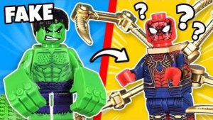 Лего Распаковка поддельных супергероев LEGO Мстители...