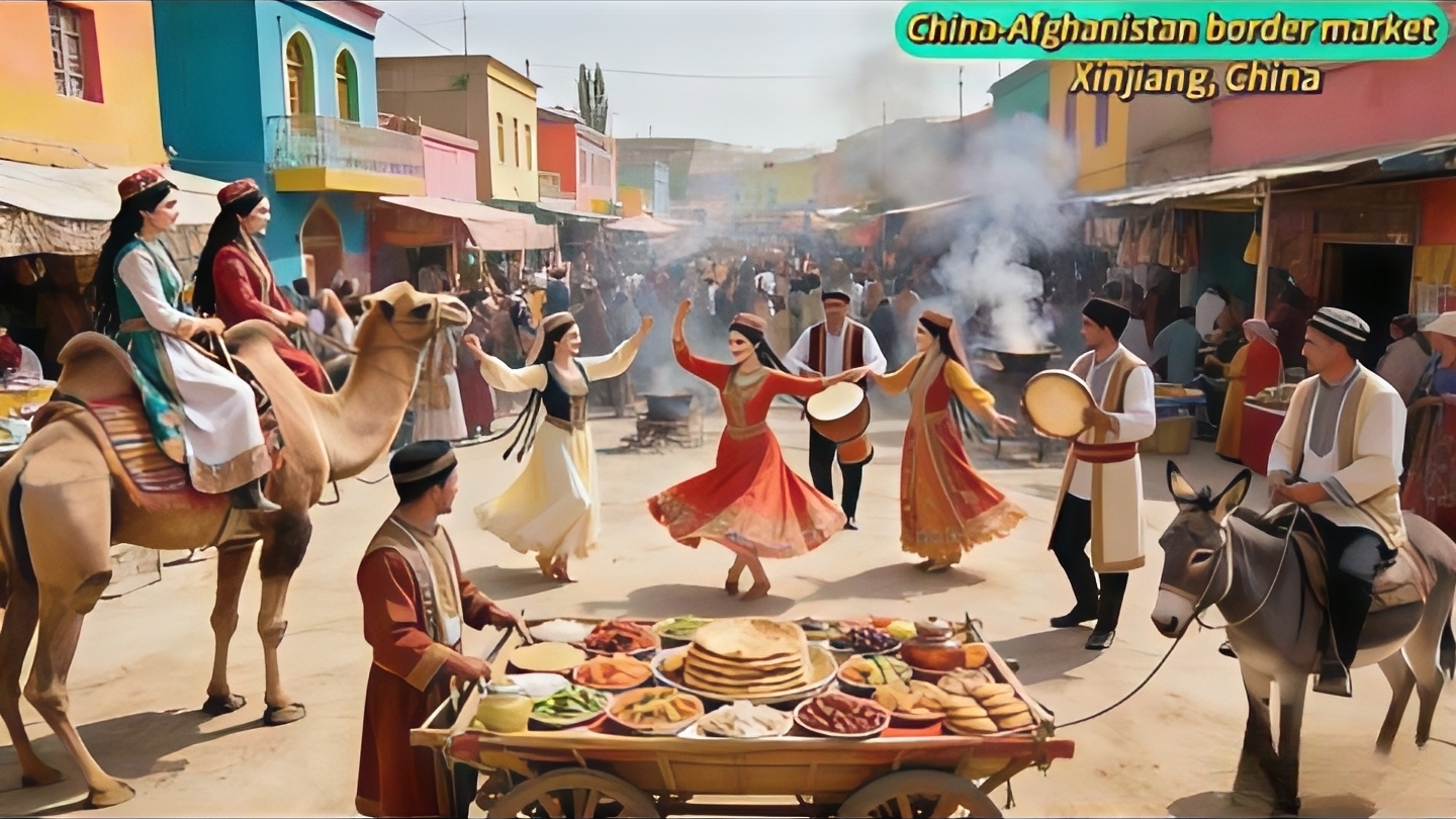 Рынок на китайско-афганской границе. Местные деликатесы и аутентичная уйгурская жизнь. Синьцзянь