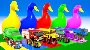 Пожарная машина, школьный автобус - Детские песенки - Мультики про машинки - Мультики для детей