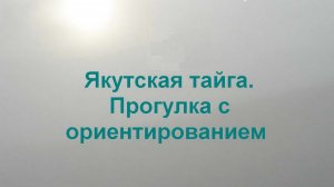 Якутская тайга. Прогулка с ориентированием