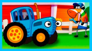 СИНИЙ ТРАКТОР ПО ПОЛЯМ - ИГРА МУЛЬТИК ДЛЯ МАЛЫШЕЙ