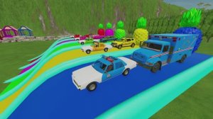 МУЛЬТИКИ ПРО МАШИНКИ: сирена зазвучала, мигалки включились — спокойная поездка по городу