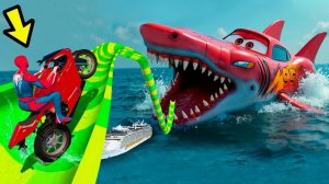 МОЛНИЯ МАКВИН И ЧЕЛОВЕК ПАУК ДРУЖЕСКИЙ ЗАЕЗД Мультики про машинки Сборник мультиков для детей