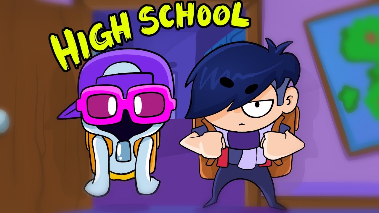 NEW BRAWLER IN HIGH SCHOOL - BRAWL STARS ANIMATION смотреть онлайн