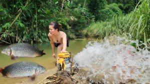 Куча рыбы в луже, новая серия рыбалки с Анной.