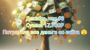 Декабрь чек #3//Сумма 17.700₽//Потратила все деньги со счёта 🫣