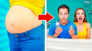 Я БЕРЕМЕННА! 13 ЛАЙФХАКОВ и Забавных ситуаций c БЕРЕМЕННЫМИ и будущими отцами! Бьюти Идеи