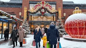 🎄Осло Рождество 2025 магическая снежная прогулка и рождественский рынок✨❄️