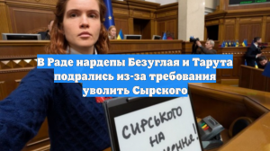 В Раде нардепы Безуглая и Тарута подрались из-за требования уволить Сырского