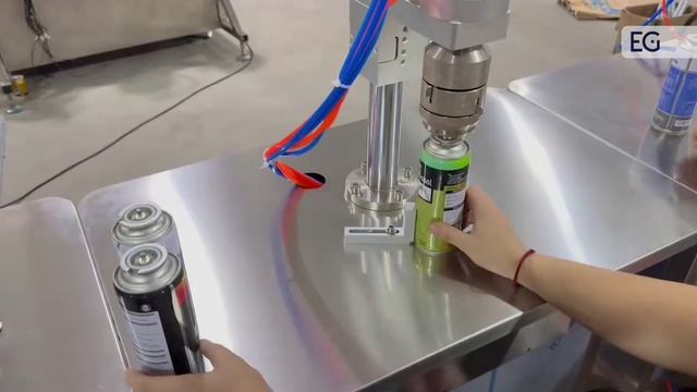 Полуавтоматическая линия для заправки аэрозольных баллонов QCJ-30 смотреть онлайн