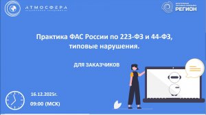 Практика ФАС России по 223-ФЗ и 44-ФЗ типовые нарушения 16.12