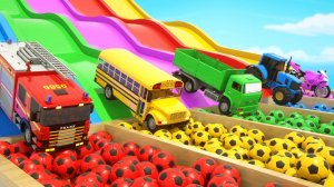 Мультики про машинки - Раскрашиваем шарики и поем песенку - Мультфильмы для малышей и детей