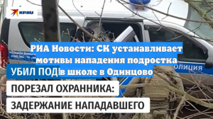 РИА Новости: СК устанавливает мотивы нападения подростка в школе в Одинцово