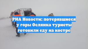 РИА Новости: потерявшиеся у горы Ослянка туристы готовили еду на костре