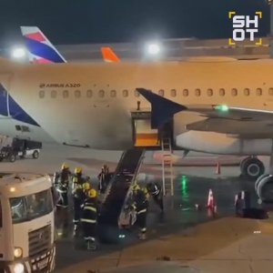 В Бразилии загорелся Airbus A320 с людьми на борту