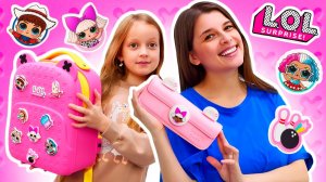 Игры для девочек. Сумка-пенал ЛОЛ и рюкзак L.O.L. Surprise перенесли в зимнее путешествие!
