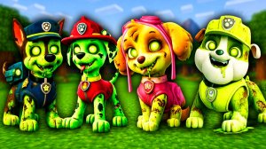 ВЕСЬ ЩЕНЯЧИЙ ПАТРУЛЬ СТАЛ ЗОМБИ В МАЙНКРАФТЕ