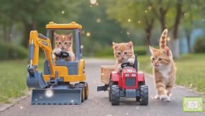 Детские мультфильмы 💕 Мама-кошка усердно работает в магазине, чтобы купить игрушку дочке и сыночку!