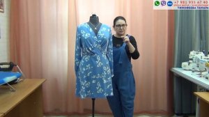 обзор платье с юбкой колокольчик и косой драпировкой на запах  уроки кроя и шитья вместе с практиком