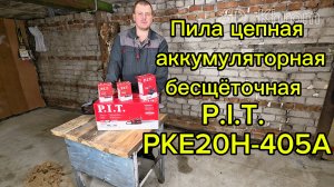 Обзор аккумуляторной пилы P.I.T. PKE20H-405A (40В). Тест на брусе и в лесу.