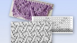 Ажурный простой узор спицами.