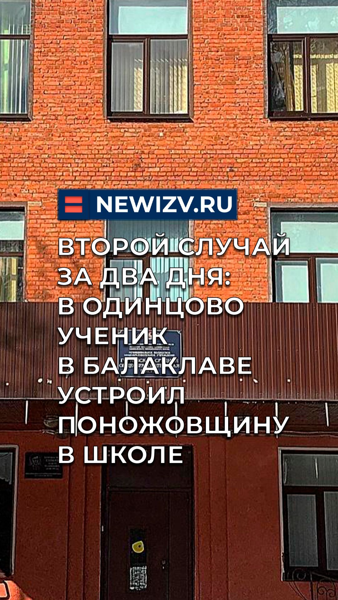 Второй случай за два дня: в Одинцово ученик в балаклаве устроил поножовщину в школе смотреть онлайн