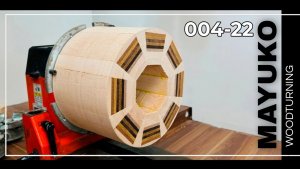 Ваза на токарном станке Токарные работы по дереву Сегментное точение №004_22