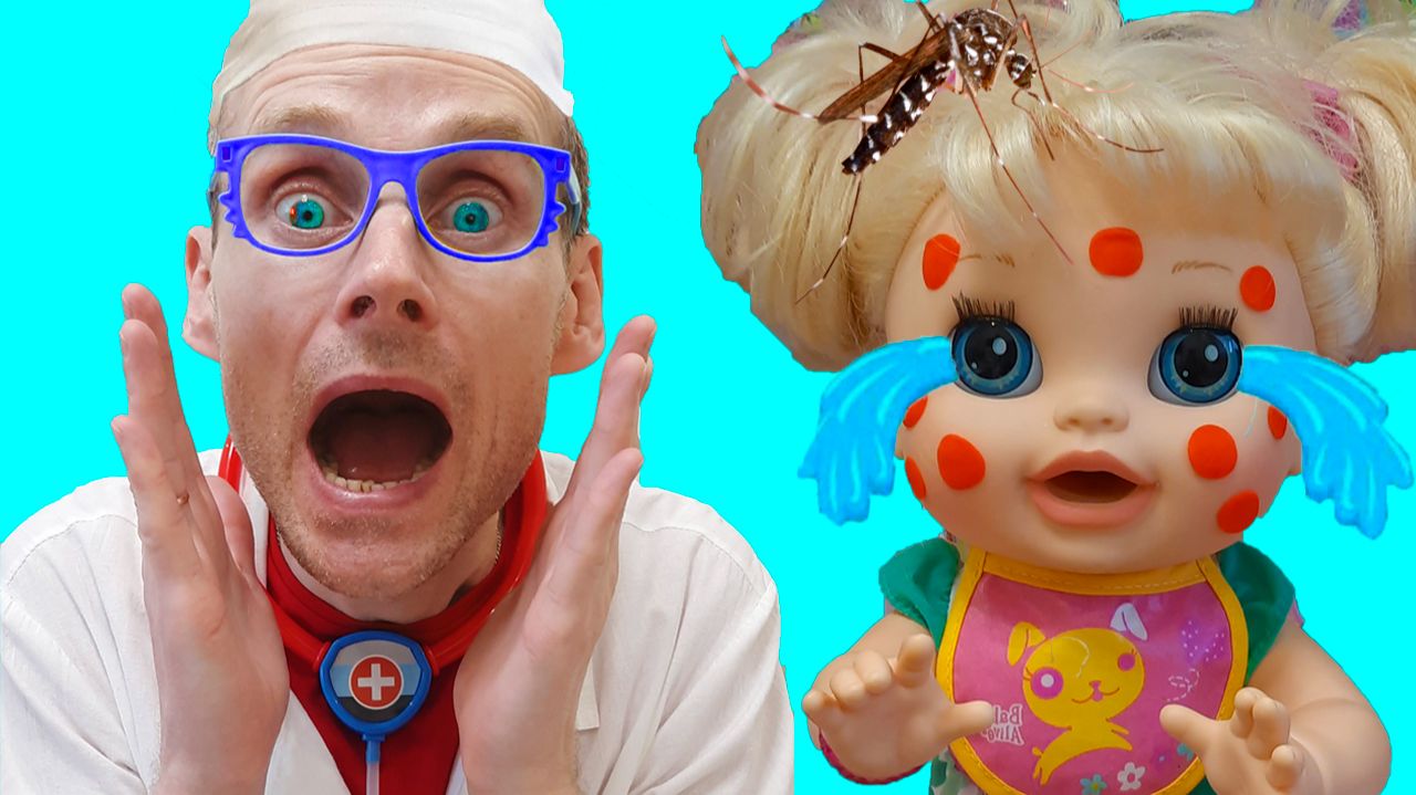 Лиза с папой и их забавная история с заболевшей куклой / Видео для детей / Большой сборник