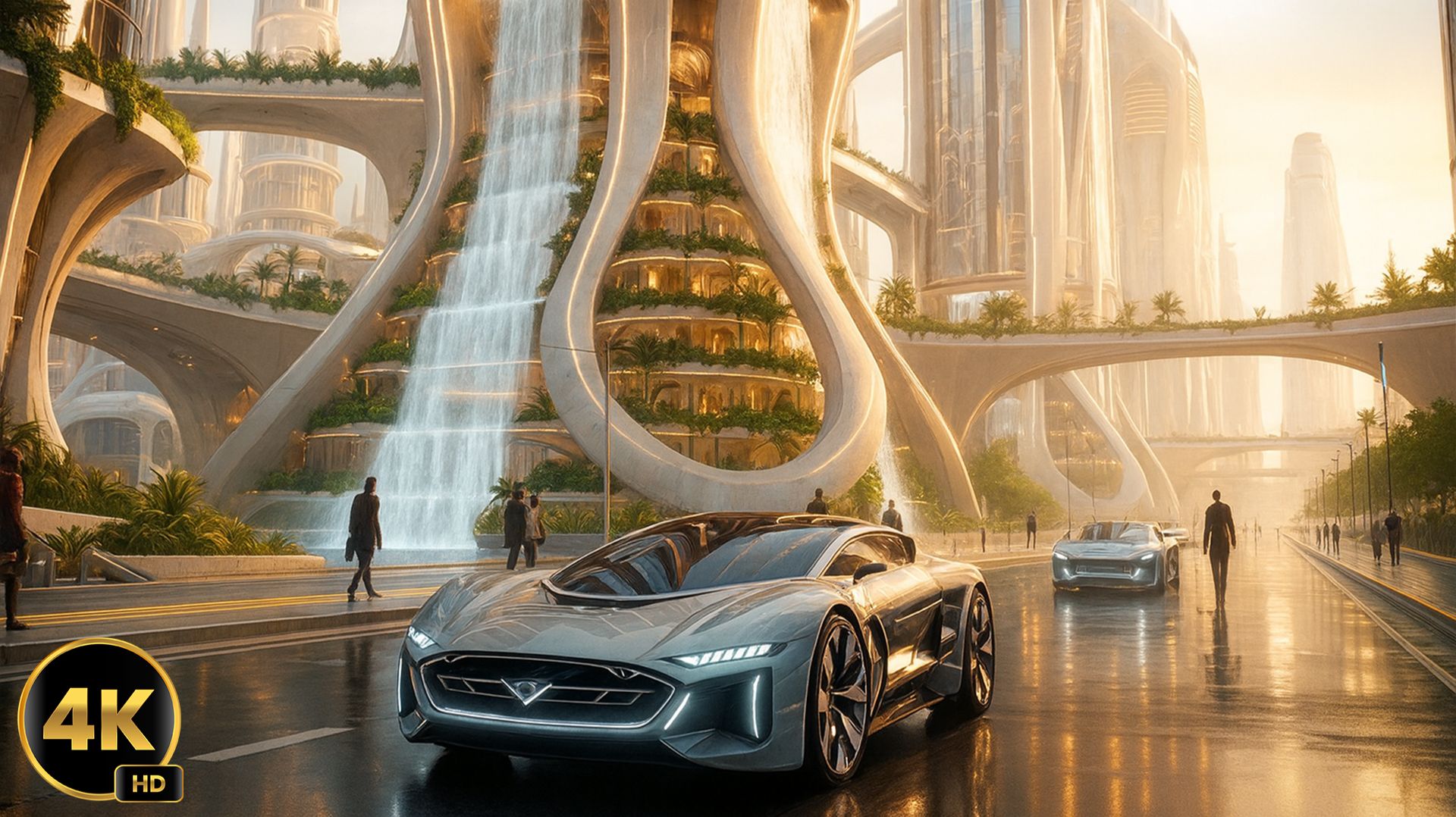 Aurora City 2500 Night | Lounge Jazz Sci-Fi City (4K) ‼️ смотреть онлайн