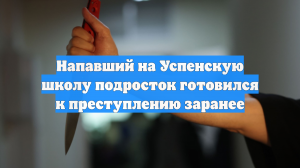 Напавший на Успенскую школу подросток готовился к преступлению заранее