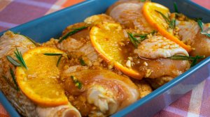 Курица с апельсинами в духовке