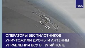 Операторы беспилотников уничтожили дроны и антенны управления ВСУ в Гуляйполе