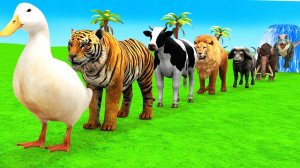 Мультики для детей. Животные: тигр, лев и мамонт. Смотреть онлайн Мультики про животных.