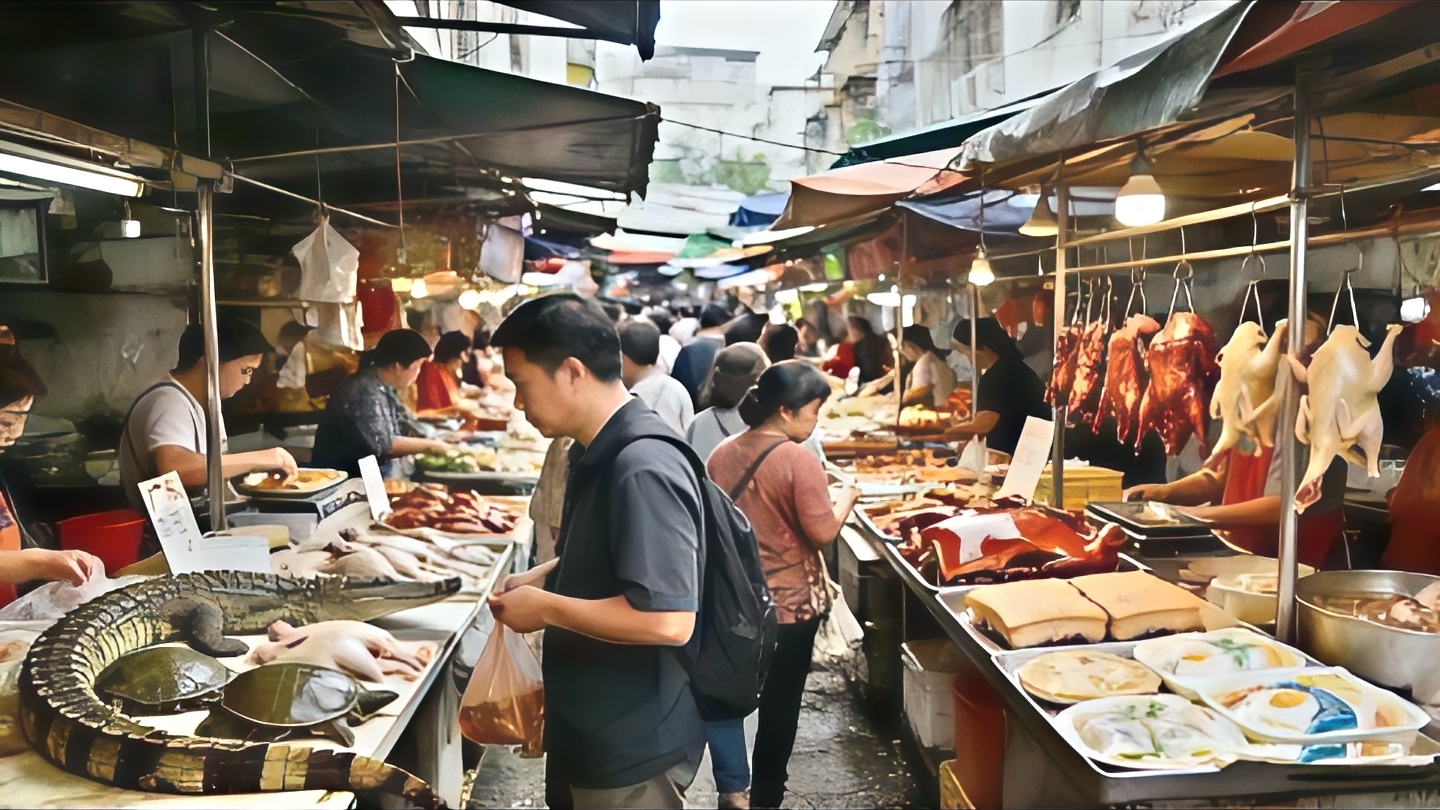 Самый дикий рынок в Китае, где прямо на месте продают крокодилов. Гуандун