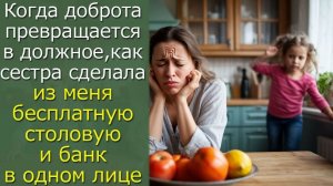 Когда доброта превращается в должное, сестра сделала из меня бесплатную столовую и банк в одном лице