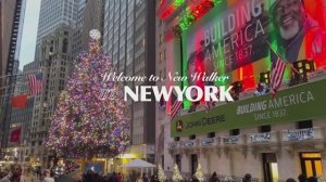 4K🇺🇸Christmas_in_NYC🎄💂🏻Wall_Street_Christmas_Tree,_Festive_Cafes
