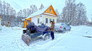 На хуторе настоящая зимняя жизнь! Творчество и борьба с трудностями в деревне около леса