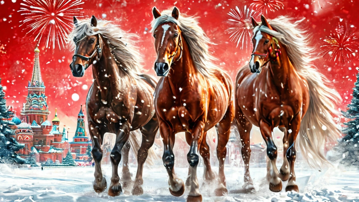 Новогоднее чудо уже в пути. С наступающим. Красивая музыкальная открытка.