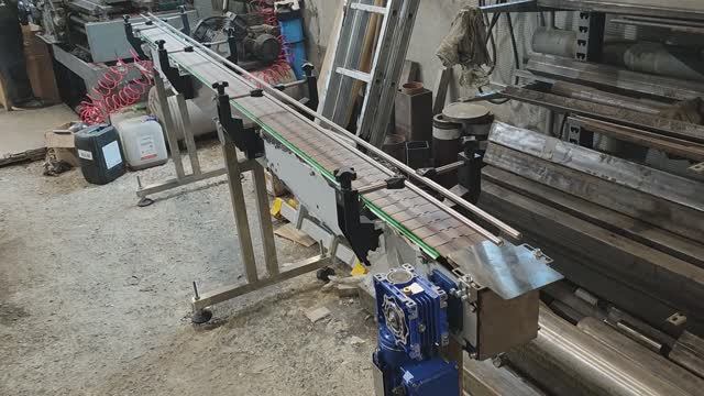 Транспортёр Пластинчатый 3 метра, цепь 114,3 мм