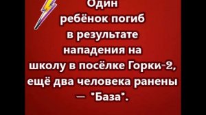 Один ребёнок погиб в результате нападения на школу в посёлке Горки-2
