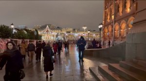 🎄Вокруг Красной площади ночью новогодние огни и праздничная атмосфера Москвы✨🌃