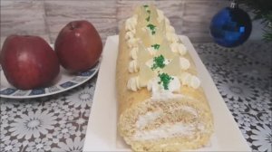 Лимонный рулет. Быстрая выпечка БЕЗ ХЛОПОТ. РУЛЕТ НЕ ЛОМАЕТСЯ. Рецепт рулета на новогодний стол