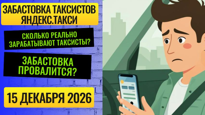 Сколько реально зарабатывают таксисты Яндекс Такси и почему забастовка 15 декабря провалится