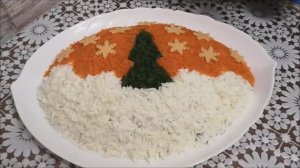 Салат с куриной печенью. Новогодний салат. Салат на Новый Год