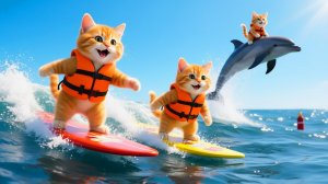 Мультики для детей, котики в отпуске мультфильм, видео про котиков, мультик