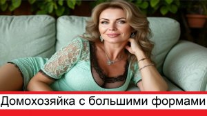 Зрелая домохозяйка с большими формами готовит ужин