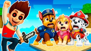 ЩЕНЯЧИЙ ПАТРУЛЬ ВЫЖИВАНИЕ НА ОСТРОВЕ ПРОТИВ РАЙДЕР ЕХЕ в МАЙНКРАФТ PAW PATROL МУЛЬТИК