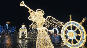 Праздничная Якорная площадь в Кронштадте. 11.12.2025 г.