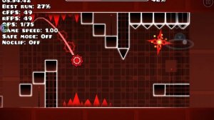 Я  прошёл уровнь зинейтмер в геометри деш (Изи демон)