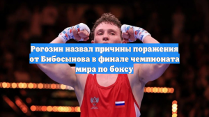 Рогозин назвал причины поражения от Бибосынова в финале чемпионата мира по боксу